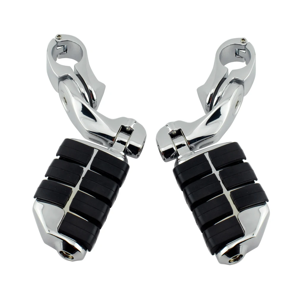 Motorcycle Universal 1.25" 32mm Engine Guards Airflow Foot Pegs Short