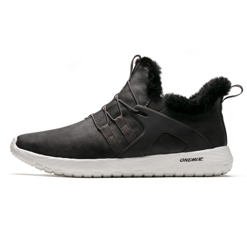 ONEMIX/осенне-зимняя обувь для мужчин; ботильоны; уличные беговые кроссовки из мягкой водонепроницаемой кожи; теплые мужские зимние ботинки; прогулочная обувь