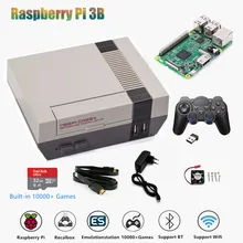 RETROFLAG NESPI чехол+ для Raspberry Pi 3B+ 3B 2B с функциональным питанием и сбросом+ 32 ГБ sd-карта DYI игровая консоль