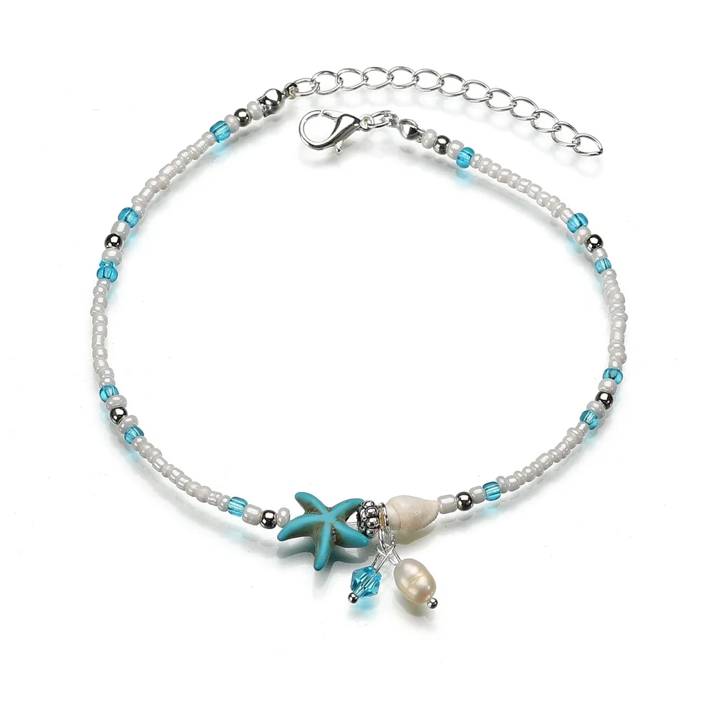 

Starfish Shell Beach Anklet Conch Sandals Anklet Bead Bracelet Accessories