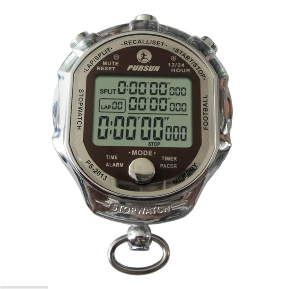 Sport Handheld Stopwatch Timer Alarm Clock Digital Stopwatch1/1000 Second Timing Electronic Chronograph Timer fo r Outdoor Sport 3