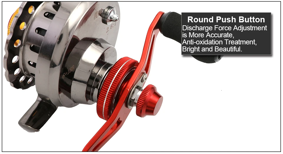 K8356 Metal Fishing Rafts Fly Fishing Reel 6+1BB 2.61 Red Left Right Hand Bait Casting FreshSaltwater Magnet Brake Front Reel (14)