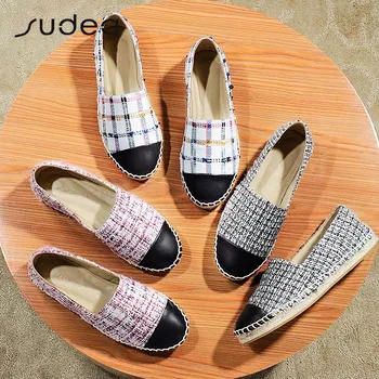 

Eytoulion Women’s Shoes New Genuine Leather Flats Shoes For Women Espadrilles Luxury Designer Ladies Loafers Shoes Size 34-42