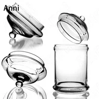 Creativity Clear Glass Bottle European Modern Transparent Crystal Candy Snacks Storage Jar with Lid Wedding Decoration Ornaments 2