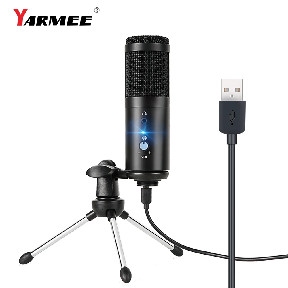 Usb Microphone Condenser Computer Microfono Pc Youtube Set Aliexpress