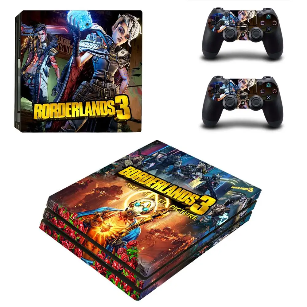 Игра Borderlands 3 PS4 Pro кожи виниловая наклейка, стикер для sony Playstation 4 консоли и 2 контроллеры PS4 Pro кожи Стикеры s