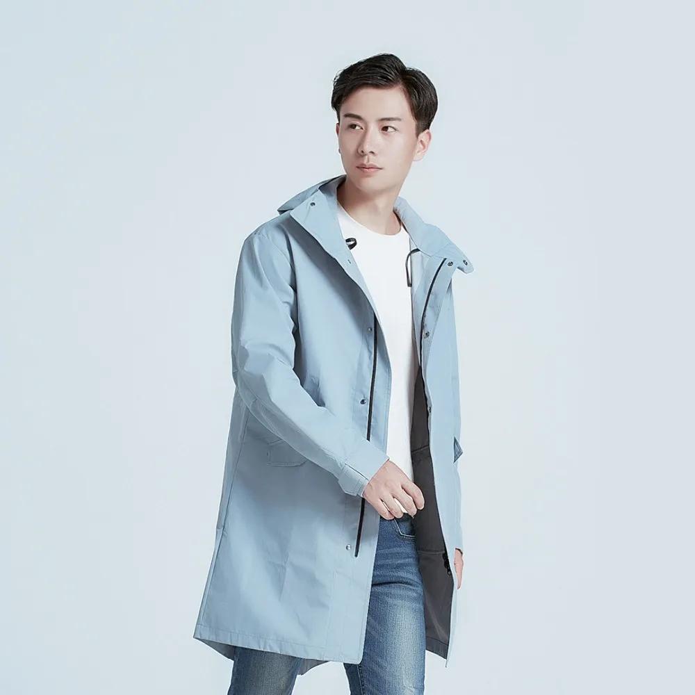 Xiaomi ZENPH Мужская Женская Осенняя модная свободная повседневная куртка с капюшоном ветрозащитная и водонепроницаемая длинная куртка ветровки