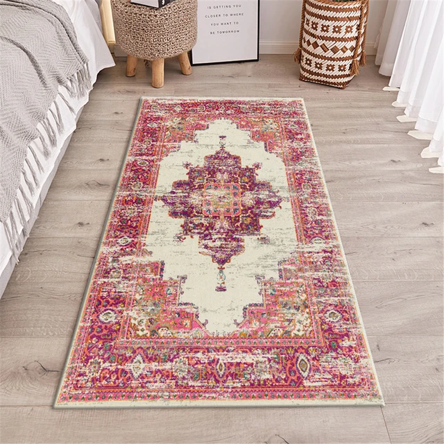 Retro Ethnic Style Kitchen Rug Vintage Persian Print Floor Mat For