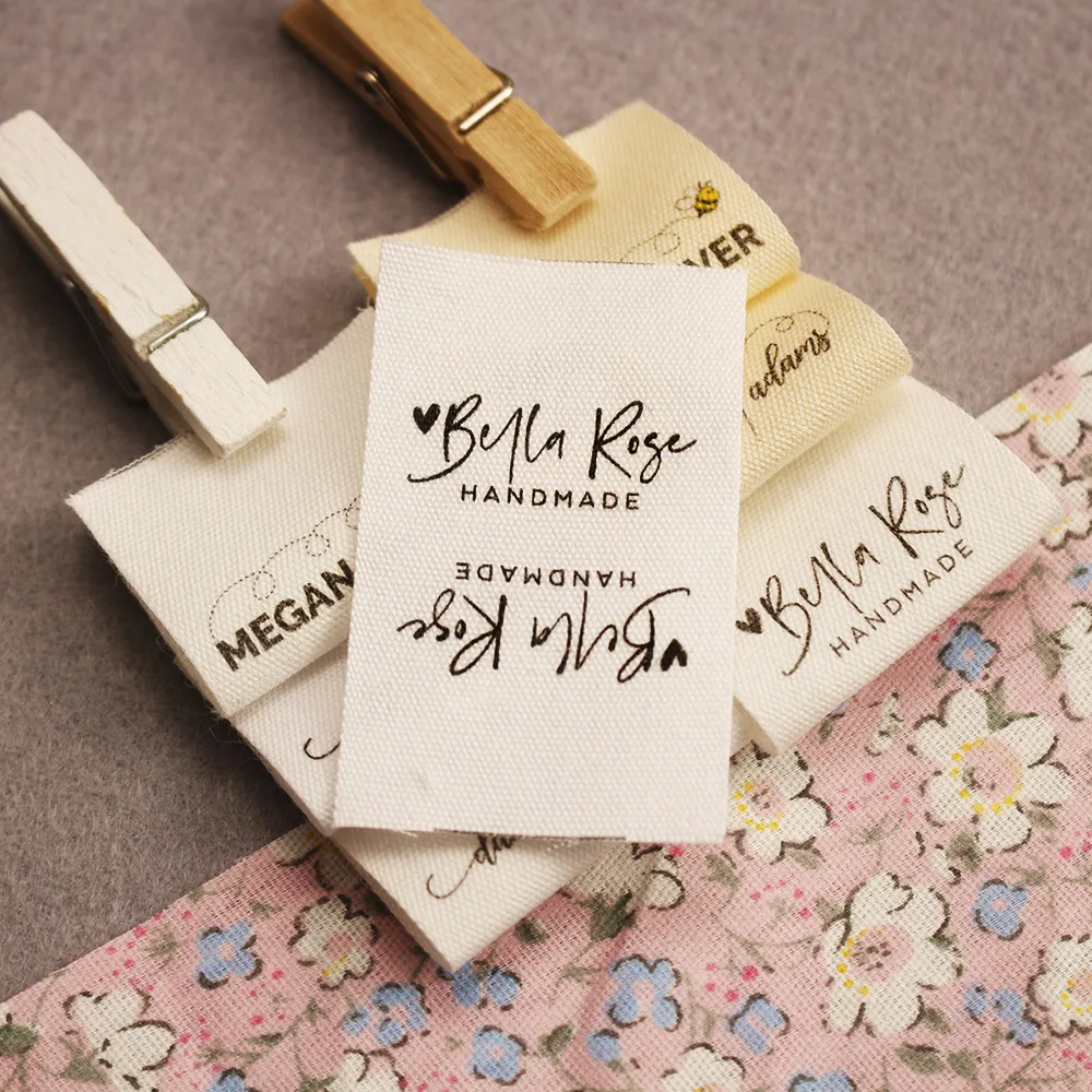 

30*50mm Cotton With Logo or Text Sewing accessori Label,tags for knitted things,Custom,Personalizada,handmade label,gift tags