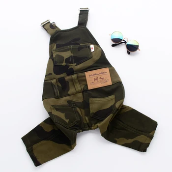 

Camouflage Fahsion Dog Clothes Jumpsuit Pet Dog Jeans Denim Overalls For Dog Pants Pug French Bulldog Clothes XXL