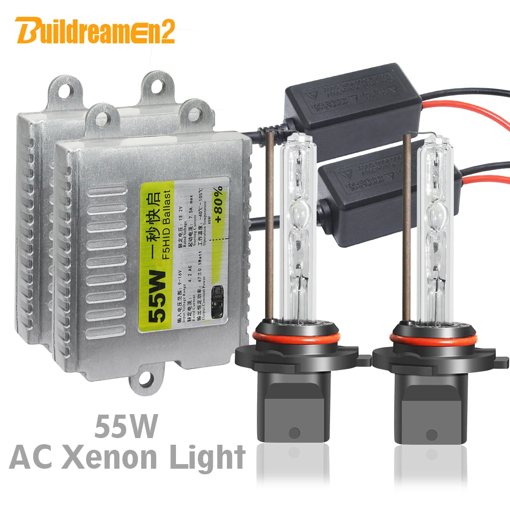 Luz antiniebla para faros de coche, Kit de luces de Xenón HID de 55W CA, arranque rápido sin parpadeo H1, H3, H7, H8, H11, 9005, 3000K 10000K, 12V|Bombillas (de xenón) de