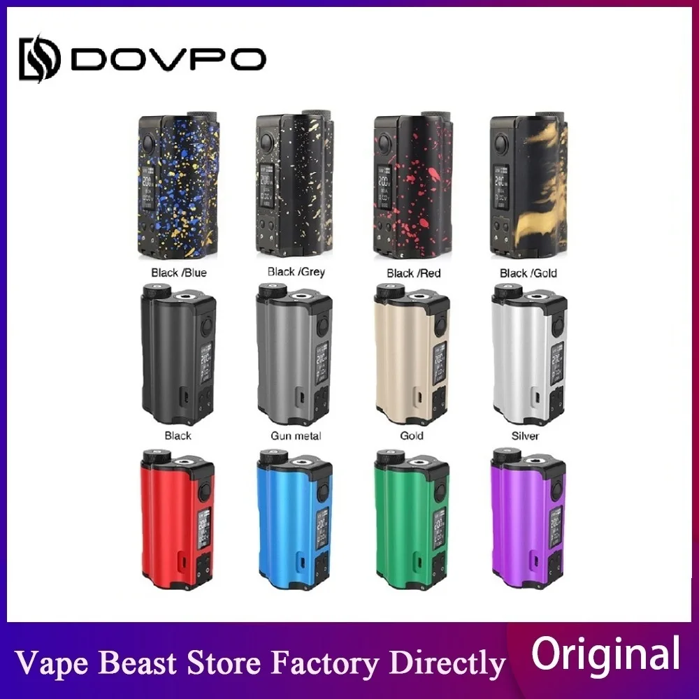Горячая Распродажа оригинал 200 Вт DOVPO Topside Двойной Топ заполняющий TC Squonk мод с