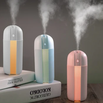 

280ML USB Air Purifier Soft Light Mist Maker Air Humidifier Portable Ultrasonic Essential Aroma Oil Diffuser For Car Home Office