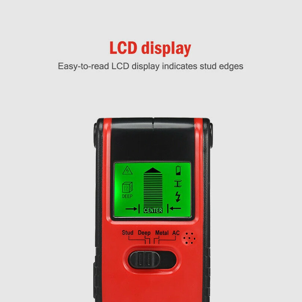 Live Wire Sensor LCD Screen Battery Powered Professional Metal Detector Wall Scanner 3 In 1 Multifunctional Stud Center Find
