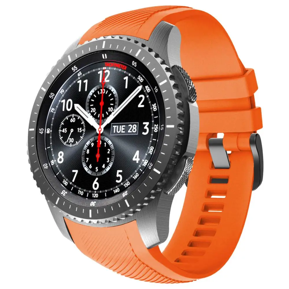 Совместим с samsung gear S3 Frontier band мягкий силиконовый ремешок для часов Замена для gear S3/Galaxy Watch 46 мм SmartWatch