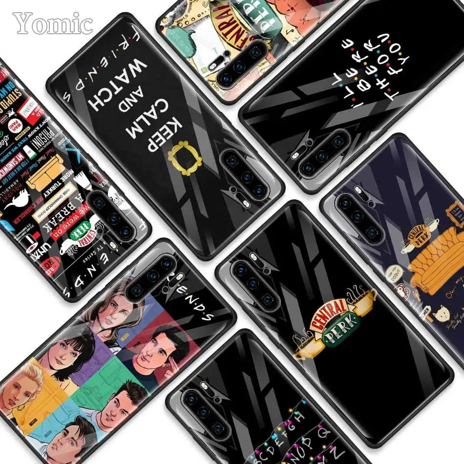 

Friends TV Show Series Sitcom Tempered Glass Cases for Huawei P30 Pro P10 P20 Lite Mate 20 Lite Honor 20 Pro 8X Phone Cover