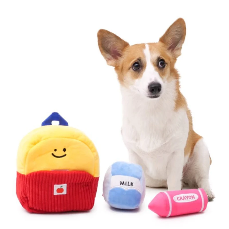 

Флисовые сумки, Игрушки для маленьких собак, в форме карандаша, аксессуары для смешных пищащих собак, мягкие товары для щенков, Прямая поставка