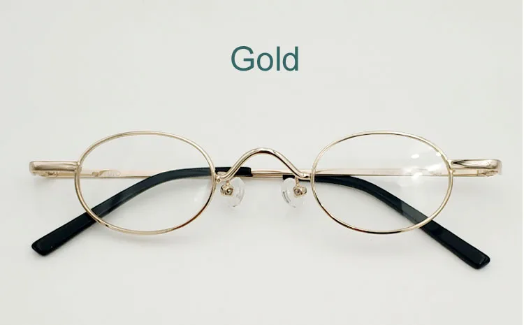 レトロな楕円形の眼鏡フレーム、男性と女性に適しています、小型光学