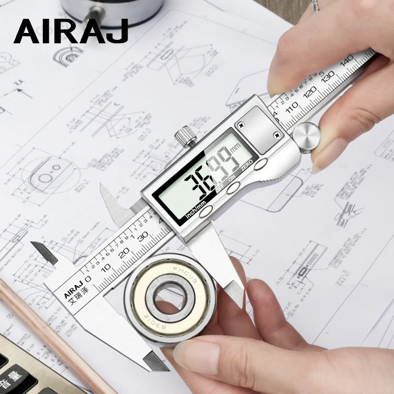 Цифровой дисплей AIRAJ Высокоточный штангенциркуль с нониусом