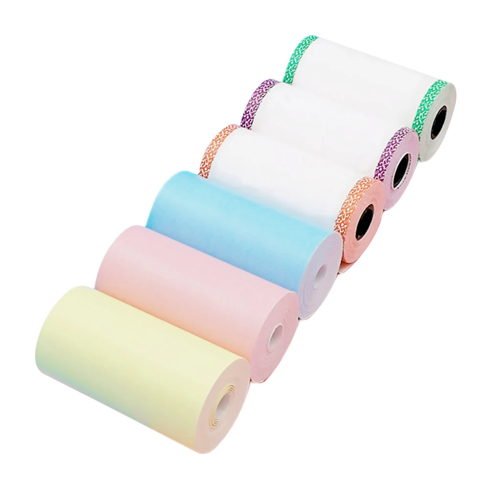 Thermal Paper Roll 6 Rolls Printable Sticker Paper Roll for Peripage Thermal Printer