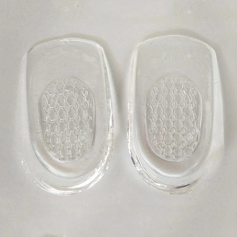 1 Pair Heel Insoles Shoes Massage Cushion Silicone Gel Inserts Pads Buffer Pressure Relieve Foot Pain Soft Comfortable Massager