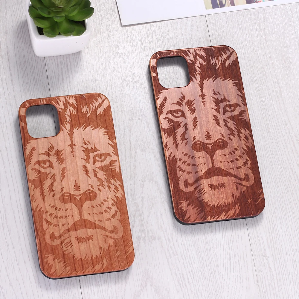 Король Лев арт натурального дерева чехол для телефона Funda iPhone12 6 6S 6Plus 7 7Plus 8 8Plus X XR XS