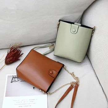

DOLOVE Small Fragrance Bag 2020 New Korean Female Crossbody Bag Double Chain Bucket Bag Ladies Shoulder Diagonal Handbag