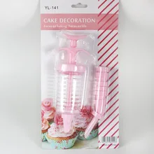 Инструмент для выпечки пластиковый трубопровод устройство 8 штук носик для украшения 8 головок цветочного пистолета Доильная насадка для печенья носик для украшения