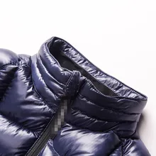 Зимний стиль, короткий пуховик со стоячим воротником, спортивный приталенный мужской пуховик с манжетами без пальцев