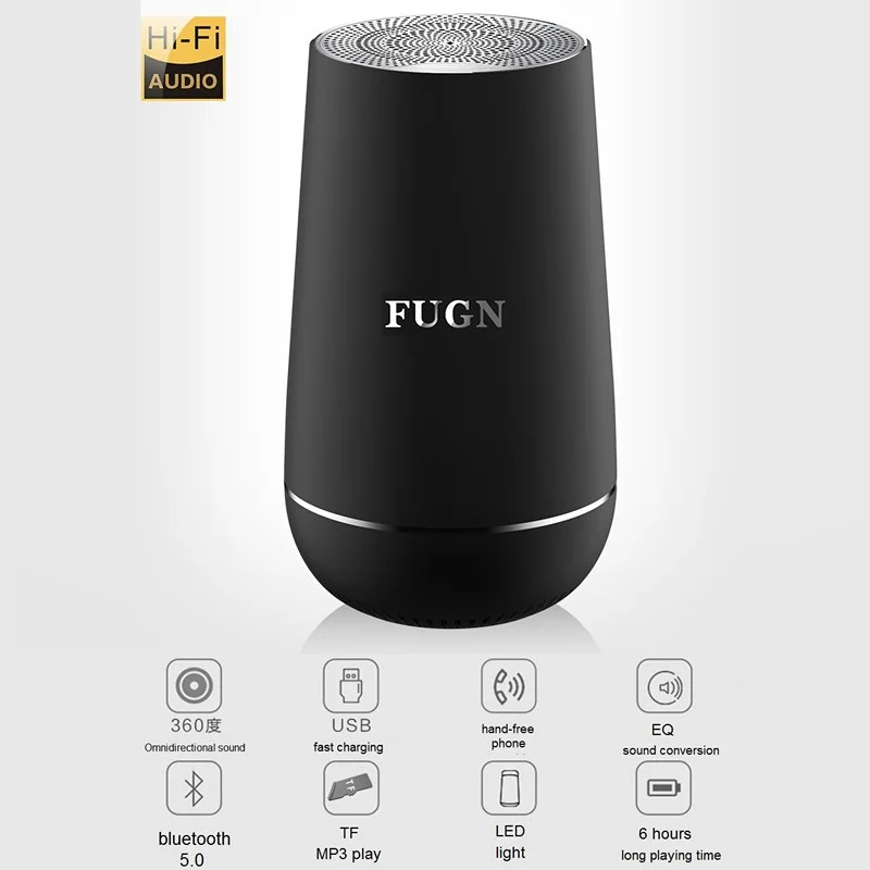 

Mini Bluetooth Speaker FUGN Portable Wireless Speaker Sound System 3D Stereo Music Surround Support Bluetooth,TF AUX USB