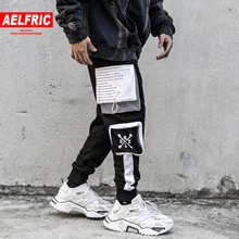 AELFRIC, хип-хоп, светоотражающие карманы, пэчворк, мужские брюки-карго, Харадзюку, брюки, Повседневная мода, уличная одежда, мужские джоггеры, спортивные штаны