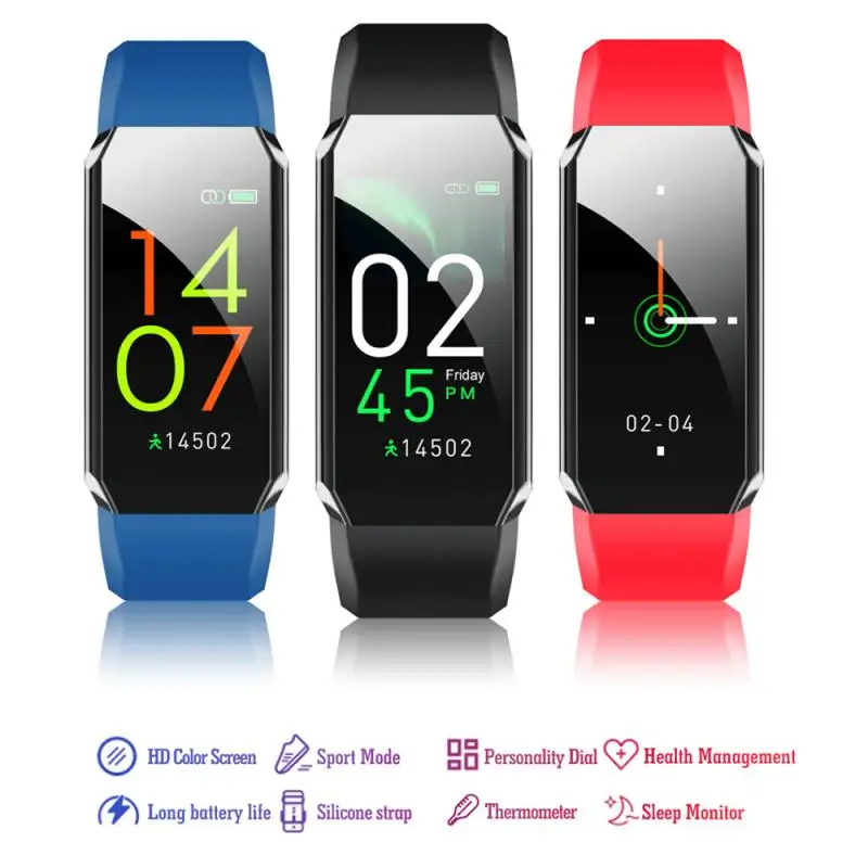 Pulsera inteligente T3 de 3 generación, pulsera de medición de temperatura, salud, llamada, Recordatorio de información, música, para IOS/Android