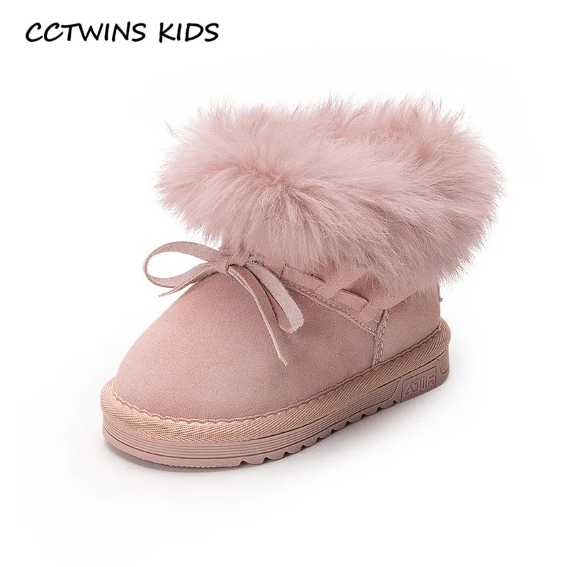 Розовый CCTWINS/детская обувь; коллекция года; Сезон Зима; Детские модные короткие ботинки; обувь из натуральной кожи для девочек; брендовые зимние ботинки; цвет розовый; SNB181 - Цвет: Розовый
