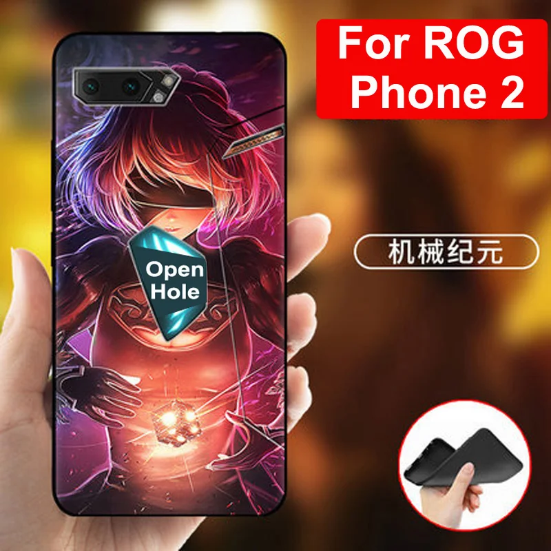Чехол для Asus ROG Phone2 ZS660KL, чехол с мультипликационным принтом для игр, чехол с полной защитой для телефона ROG II 2, прозрачный мягкий ТПУ противоударный чехол на заднюю панель