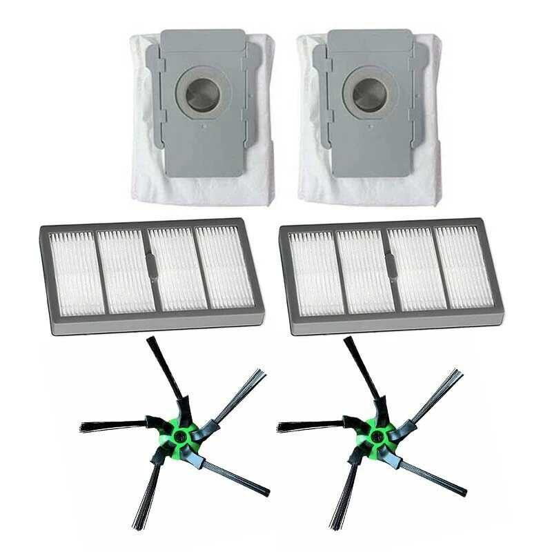 

2 Side Brush + 2 Filter Suitable + 2 Dust Bag for IROBOT ROOMBA S9 S9+ Sweeping Robot Vacuum Cleaner Accessories