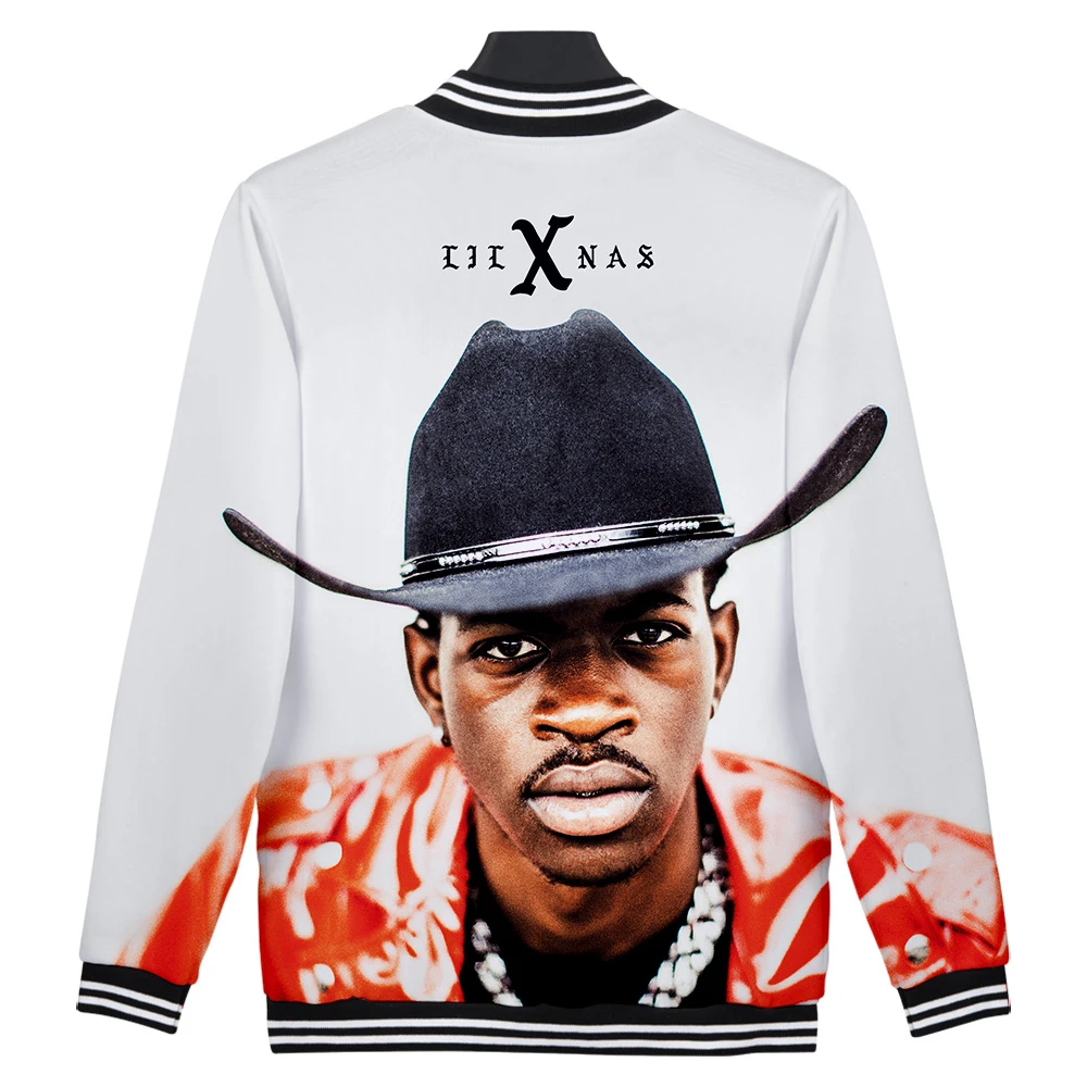 3D Новинка Lil Nas X harajuku бейсбольная куртка свитшоты для женщин/мужчин зимние повседневные толстовки KPOP колледж Стиль Большой размер 4XL
