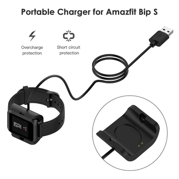 

1m/3ft USB Charger Cradle For Amazfit Bip S Charging Cable Cord For Amazfit A1805 A1916 Dock Station Adapter Accessories