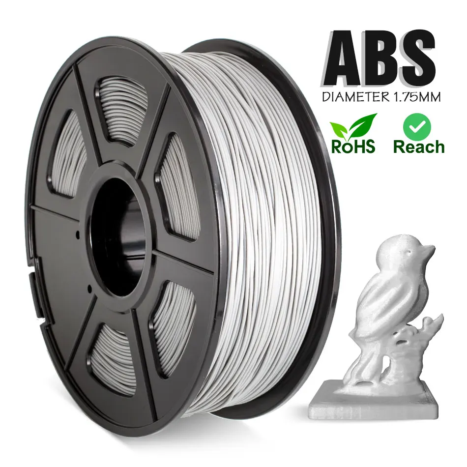 ABS Filament 1.75mm 1KG/2.2LBS ABS Filament For 3D Printer 100% Free Shipping No Bubble Excellent Quality For Children Creation