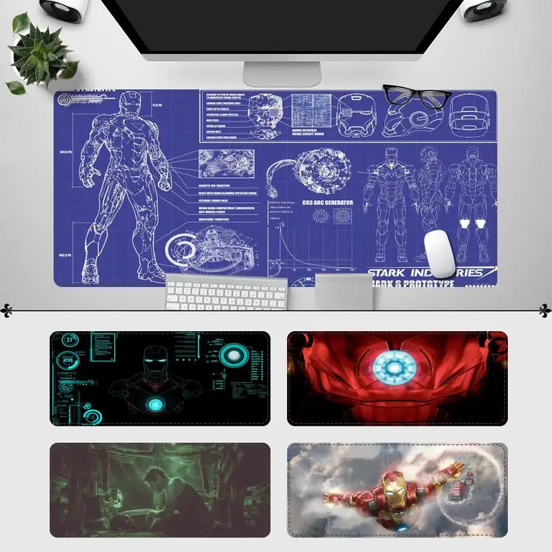 Элегантный компьютерная мышь Железный человек коврик для игровой мыши с