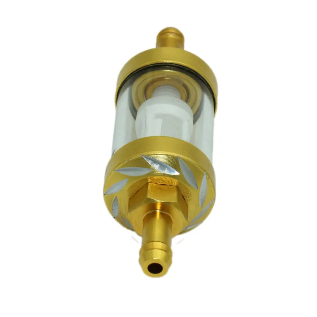 Universal Metal Glass Inline Gas Oil Fuel Filter Thread E-Bro Motorcycle Fuel Filter for Motorcycle ATV