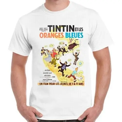 Tintin Et Les Oranges Bleues French Film Comic 60s Cool Gift Unisex T Shirt 723 Hot New Tshirt Hoodies | Мужская одежда