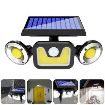 

1 Pc Solar Street Three-headed Lamp Outdoor Waterproof Wall Sensor Lamp