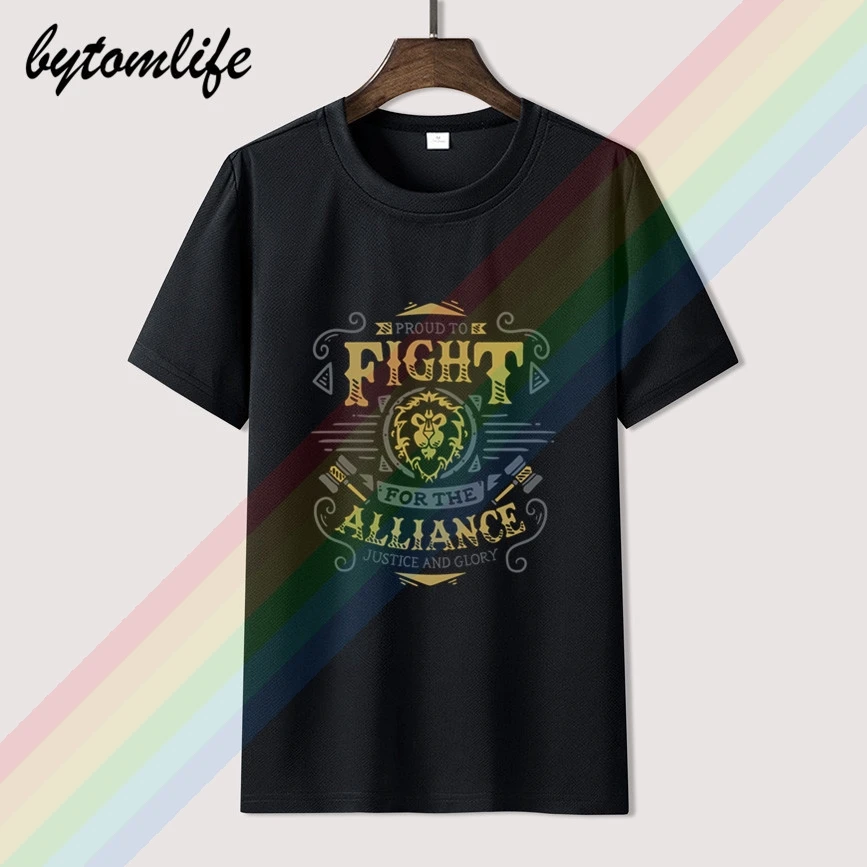 World of Warcraft Fight for the Alliance T-Shirt | Мужская одежда
