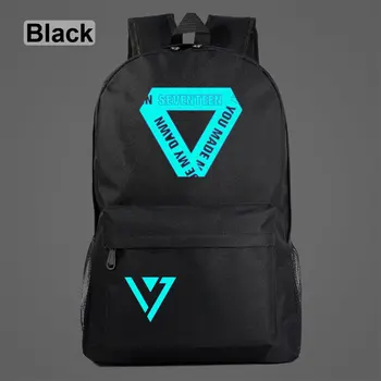 

AL4410 LuminousK Fashion POP Music Seventeen idol Boy Girl School bag Teenagers Student Schoolbags Women Packsack Men Backpack