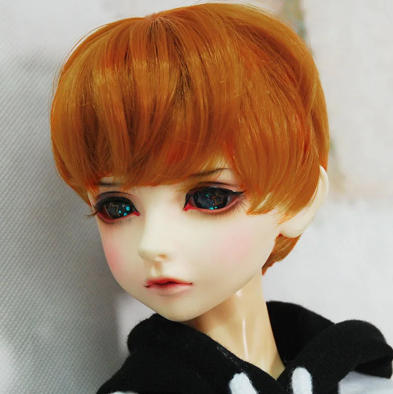 Bybrana Bjd парик 1/3 1/4 1/6 uncle sd мужской кукла ежедневный сервис короткие волосы слишком стиль черный коричневый серый желтый - Цвет: 3