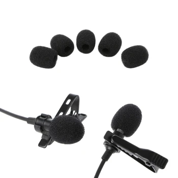 

5X Round Ball Lavalier Microphone Foam Windscreen Sponge Windshields 6mm Opening