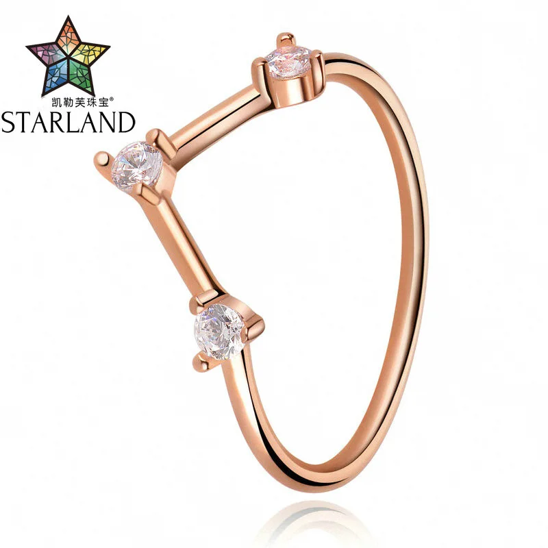 Starland, новинка, OL стиль, 925 пробы, серебро, с CZ, v-образная форма, кольца для женщин, для девушек, для помолвки, вечерние, модное кольцо, хорошее ювелирное изделие, подарок