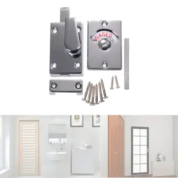 

Bathroom Toilet WC Indicator Privacy Dead Bolt Door lock Latch Vacant Engaged
