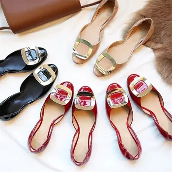 

Women's Shoes New Hapucky Fashion Ballet Flats Genuine Leather Comfort Shoes Round Toe Hot Sell Shoes For Women Spring Autumn