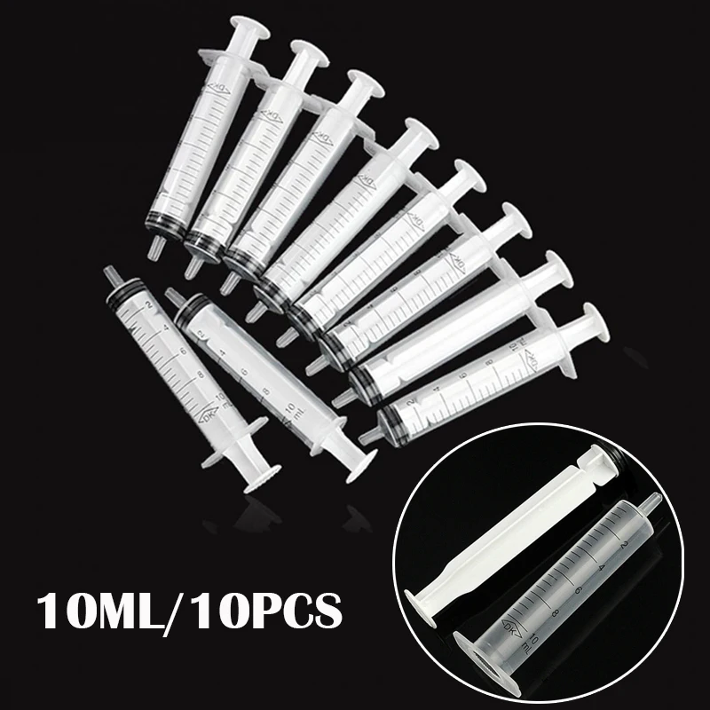 10PC 10ML Plastic No Needle Syringe Measuring Cubs Nutrients For Injectors Ink Cartridge Pets Cat Feeders | Обустройство дома